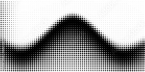 Basic halftone dots effect in black and white color. Halftone effect. Dot halftone. Black white halftone.Background with monochrome dotted texture. Polka dot pattern template.