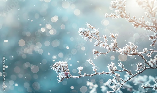 Abstract winter floral patterns with subtle colors and dynamic forms