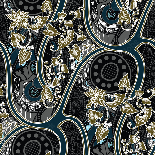 Intricate Traditional Floral Textile Print
