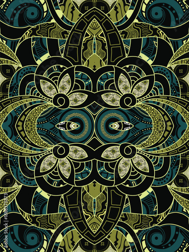 Earthy Toned Abstract Ornamental Composition