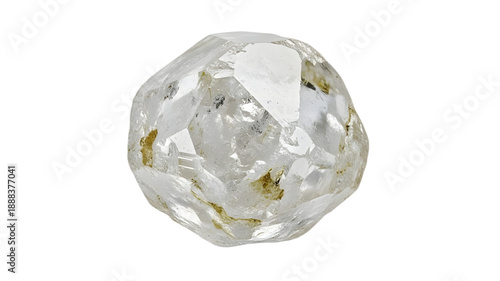 Natural Rough Uncut Diamond Gemstone Isolated on White