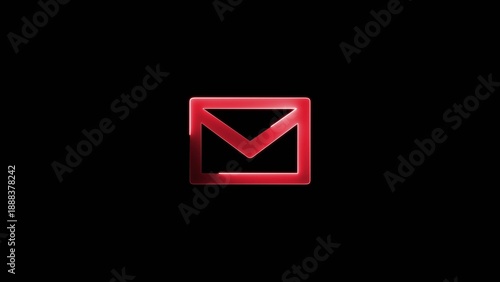 Free Download Glossy red email envelope with Generate title without using the word 