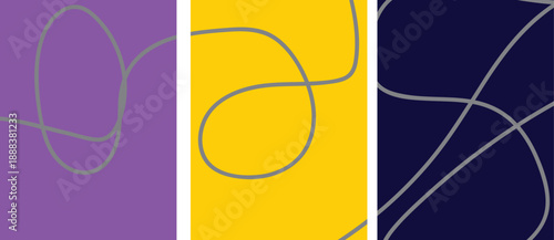 Abstract Geometric with Intersecting Lines on Solid Color Backgrounds