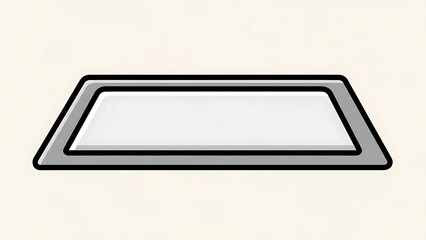 Simple Black and White Trapezoid Frame.