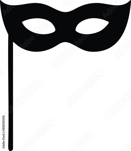 Vector Illustration of a Venetian Masquerade Mask, vector, illustration, silhouette.