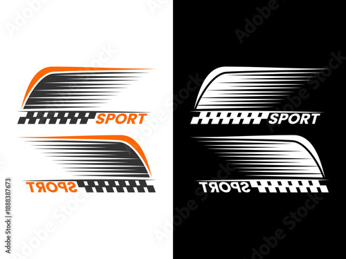Racing Sport Speed Logo Design Abstract Decal Vector Graphic