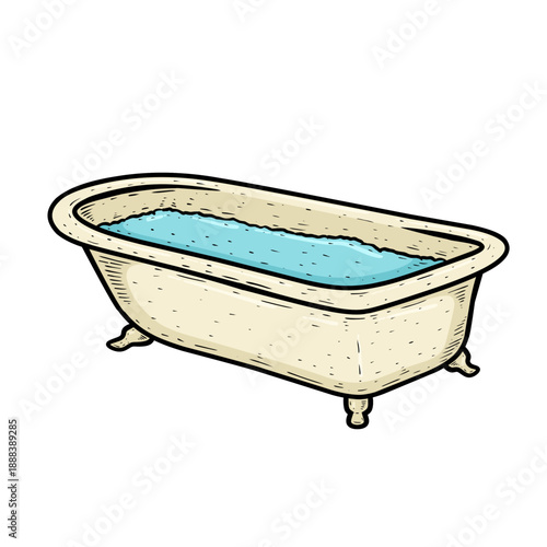 Clawfoot Bathtub Illustration