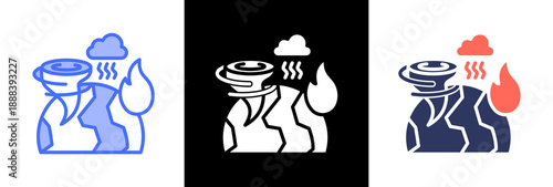 Natural Disaster triple icon