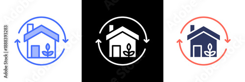 Sustainable Living triple icon