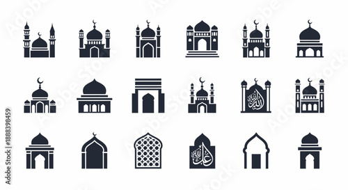Collection of Architectural Building Icons and Symbols.