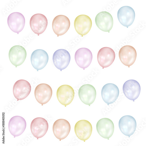 Soft colour balloons 