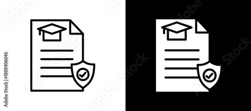Academic Integrity whiteblack icon