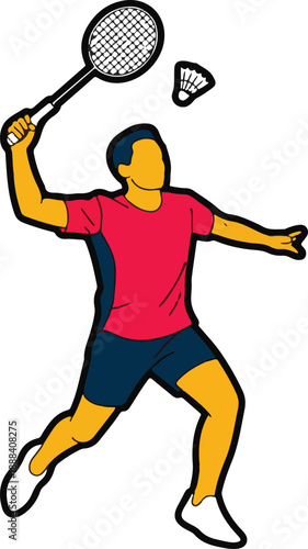 Table Tennis Player Flat Vector | Sports Illustration