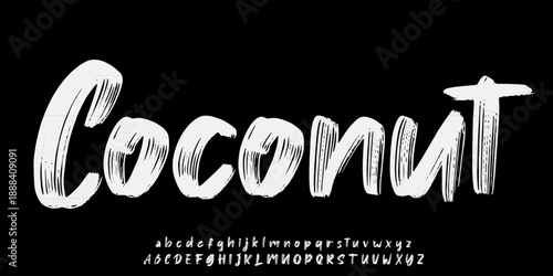 Elegant lettering font handdrawn brush style art uppercase modern serif fonts typography, vintage casual creative vector ilustration casual design fashion