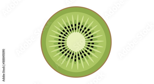 Close-up of a Fresh Green Kiwi Fruit with Vibrant Colors and Juicy Texture