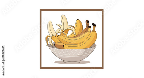 Delicious ripe bananas displayed in a bowl offering a healthy snack option for breakfast or dessert