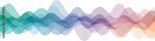 Abstract colorful sound wave frequency vector background