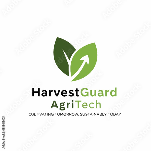 HarvestGuard AgriTech Logo Depicting Sustainable Agriculture and Growth.
