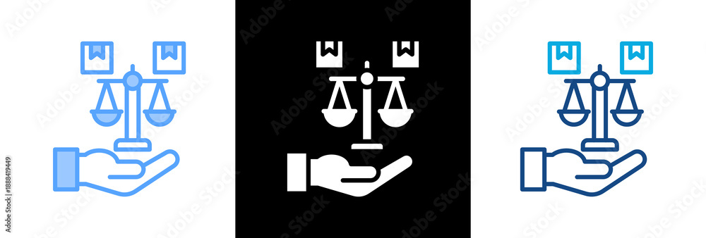 Fototapeta premium Ethical Product triple icon