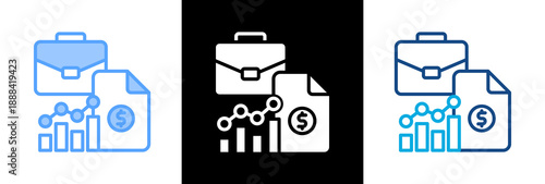 Business Growth triple icon