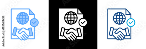 Partnership Agreement triple icon
