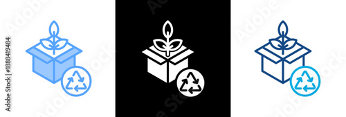 Sustainable Product triple icon