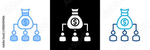 Profit Sharing triple icon