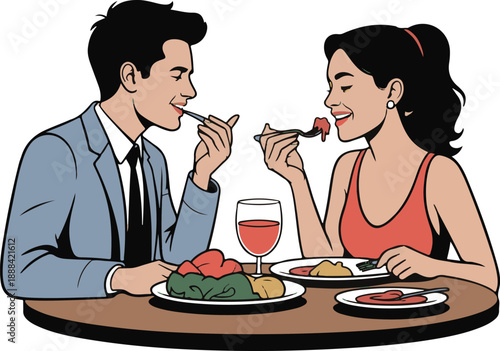 Couple Eating Dinner