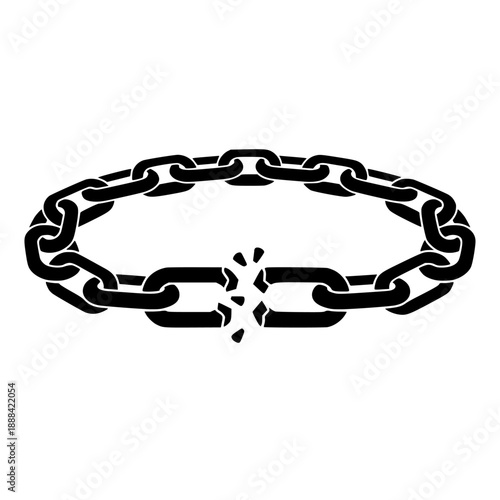 broken chain tribute vector
