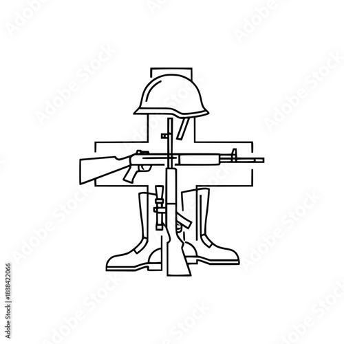 battlefield cross abstract lines vector