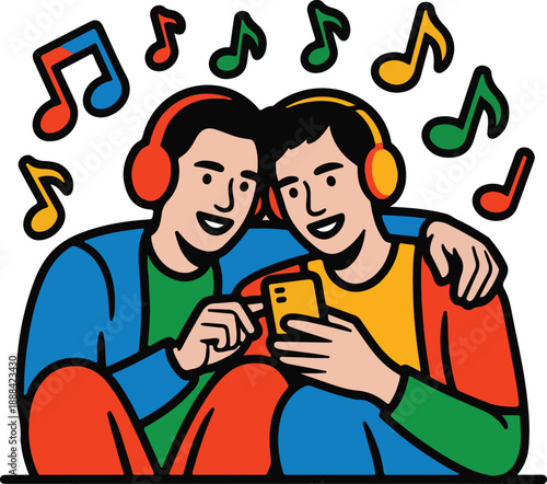 Couple Listening to Music