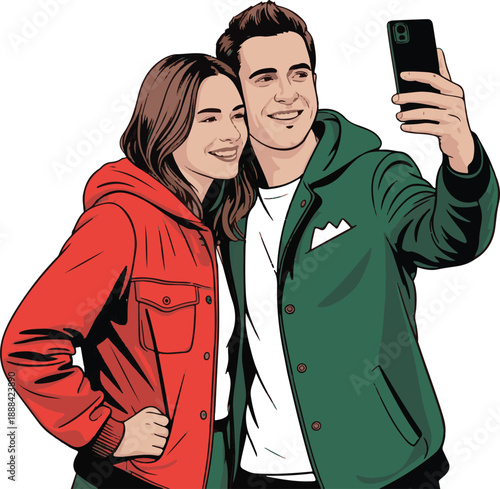 Couple Taking Selfie