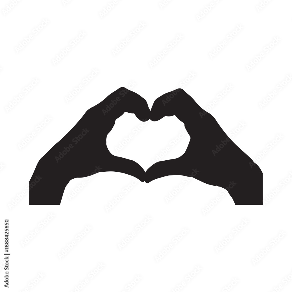 Fototapeta premium Two hands forming a heart shape showcasing affection connection and the human touch