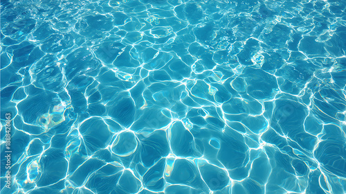 Sparkling Blue Water Surface with Sunlight Reflections