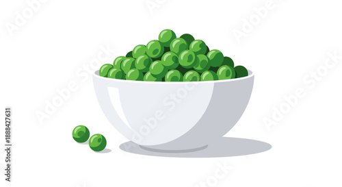 Bowl of fresh green peas