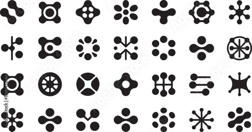 Collection of abstract shapes and patterns Vector