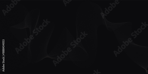 Minimalist Black Lines on Elegant Abstract Wave Background on White vector. movement of geometric line. Abstract geometric simple line rotate