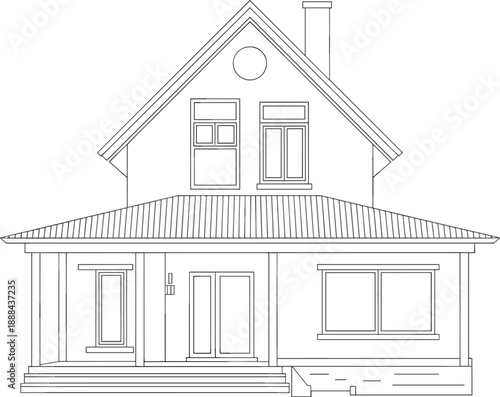Architecture plan design building vector on white background.