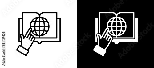 Interactive Learning whiteblack icon