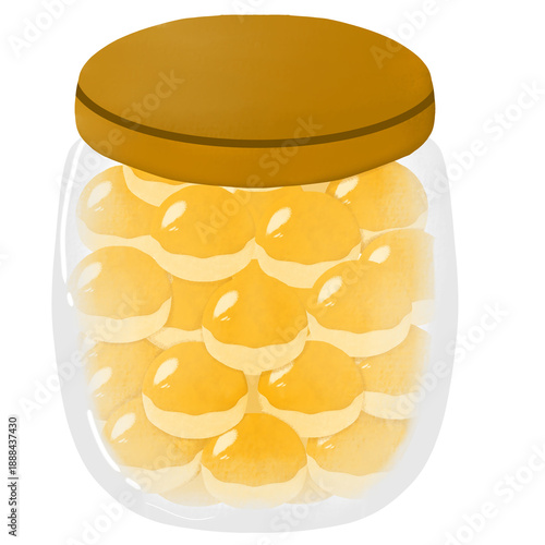 illustration of nastar cookies in a jar