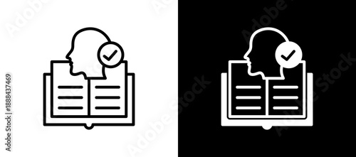 Self Learning whiteblack icon