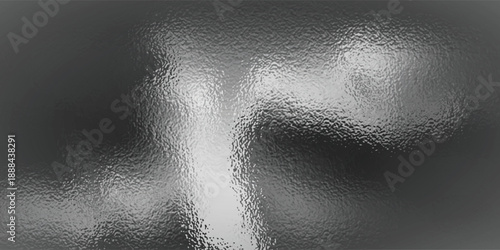 Silver foil texture background with light reflection. Vector realistic illustration of chrome metal surface with glitter gradient effect, abstract shiny texture, translucent glass, platinum wallpaper