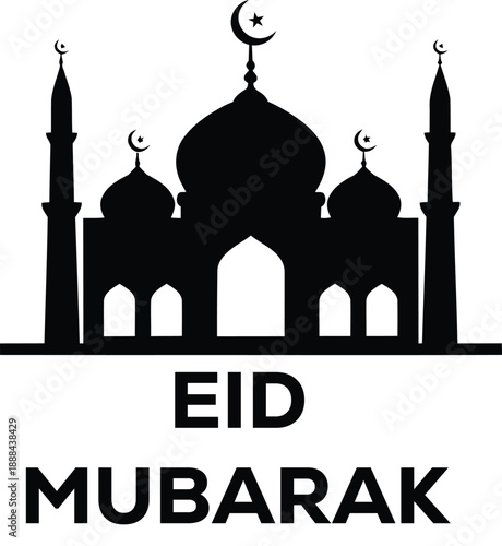 Taj Mahal vector illustration with silhouette of monument