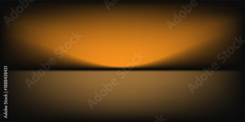 Abstract gradient podium background. black, gold, brown, 3D studio background. Clean scene for product presentation mockup template. eps 10