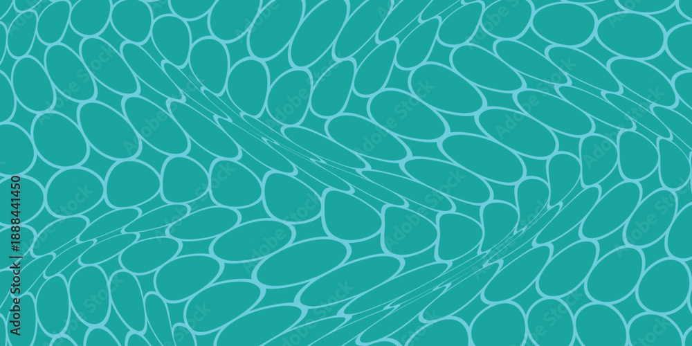 Obraz premium simple cyan outline dot wave pattern art for banner poster background.