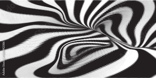 Halftone faded gradient texture. Grunge dirty speckle background. White and black sand noise wallpaper. Retro pixelated comic vector backdrop. eps10