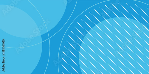 Minimalist Abstract Background in Blue and White Gradient Shades with Dynamic and Modern Circle and Curved Line Design. Abstract background with circle effect style.