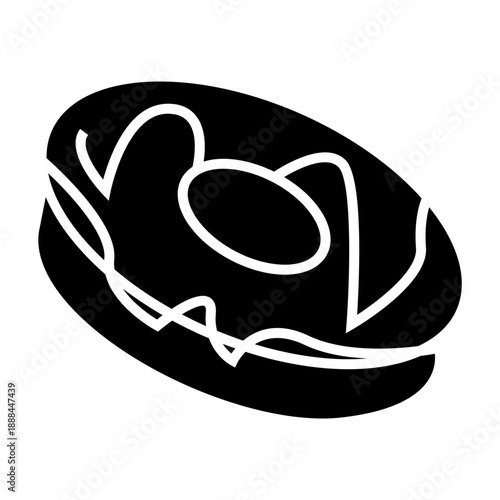 vector illustration of a donut cake glyph icon