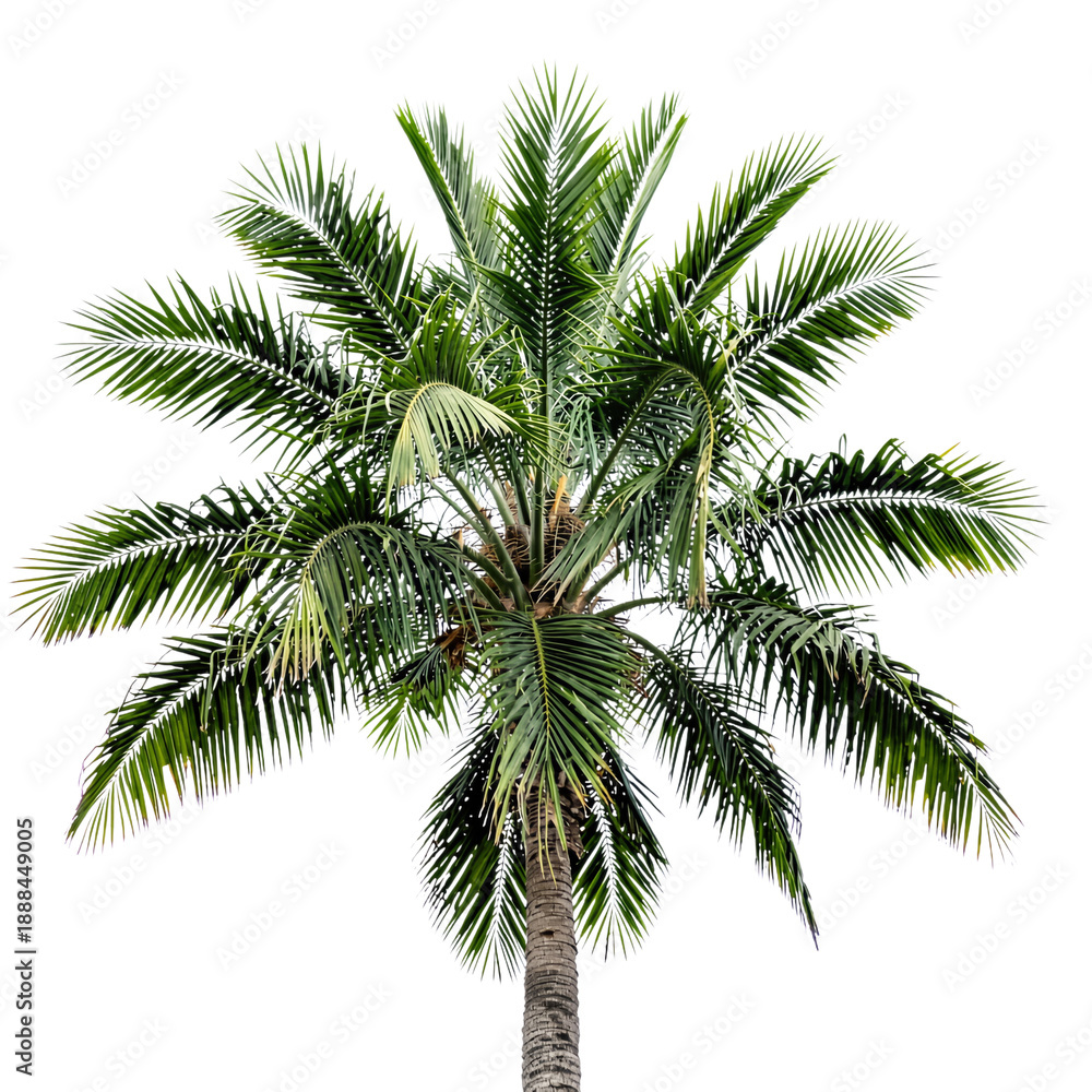 Obraz premium Lush Green Palm Tree with Feathery Leaves
