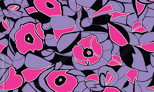 abstract floral seamless pattern design background suitable for home decore and wallpaper purpose
